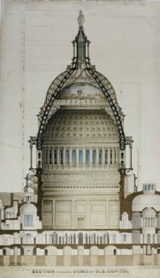 Section Through Dome of U.S. Capitol by Thomas U. Walter. (Architect of The Capitol)
